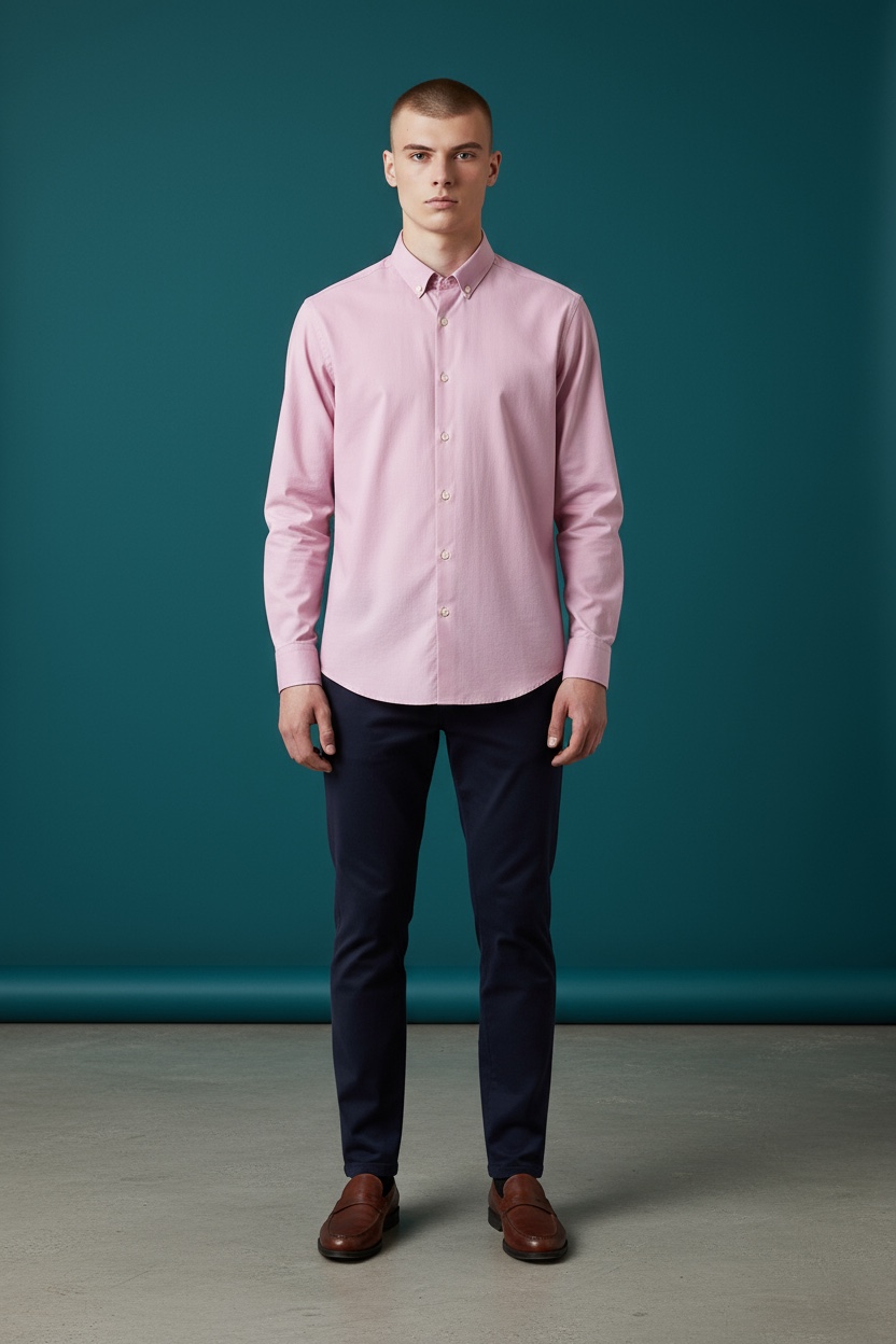 Rožiniai vyriški marškiniai