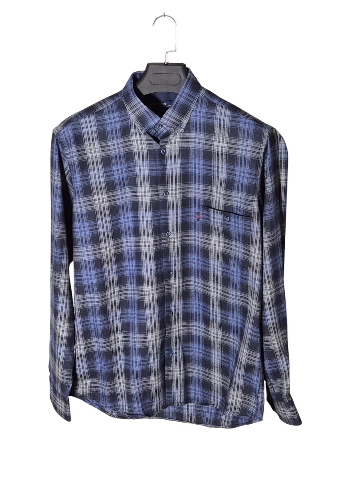 Mėlyni languoti marškiniai