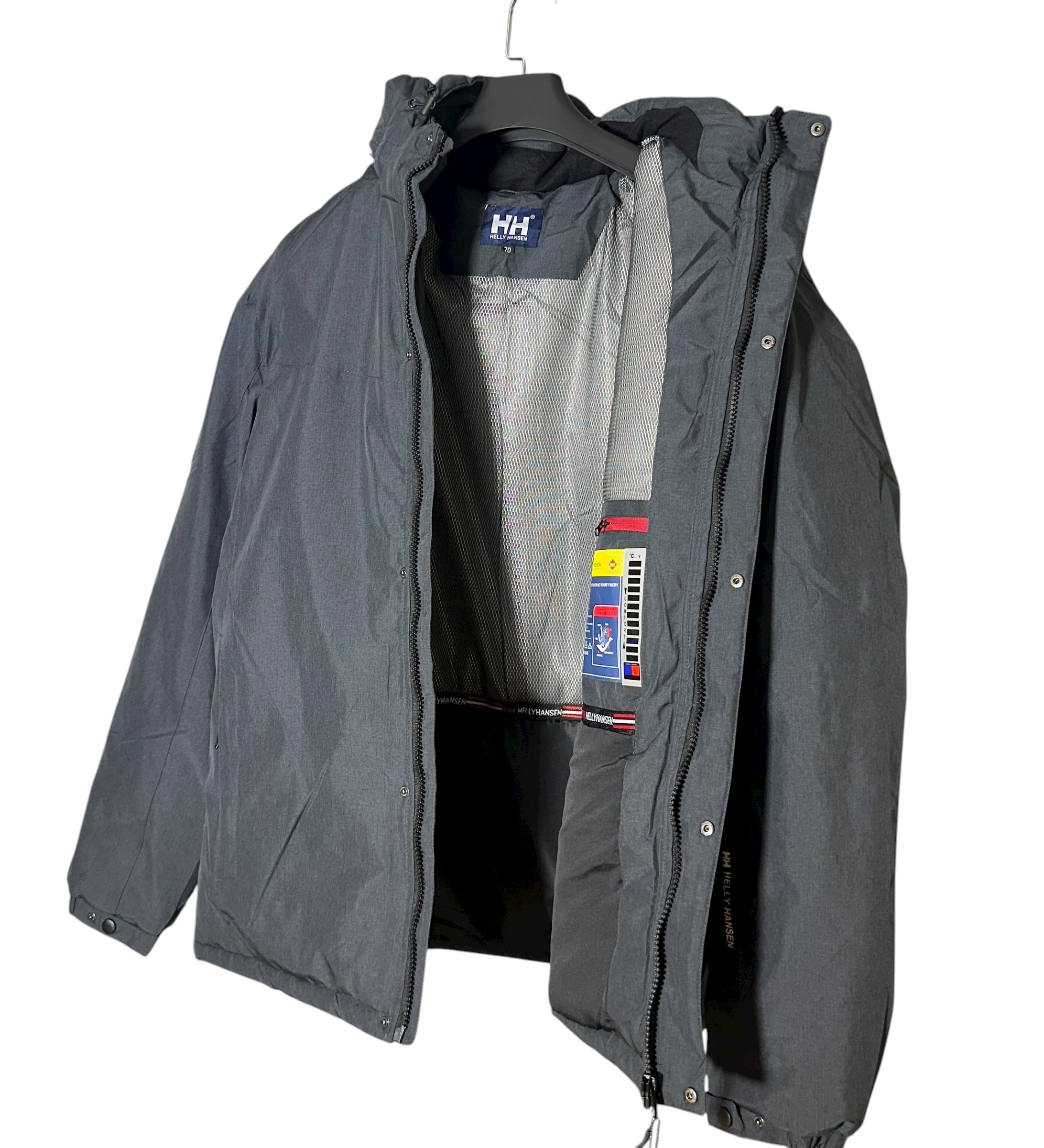 5XL+ H Tamsiai Mėlyna žieminė striukė