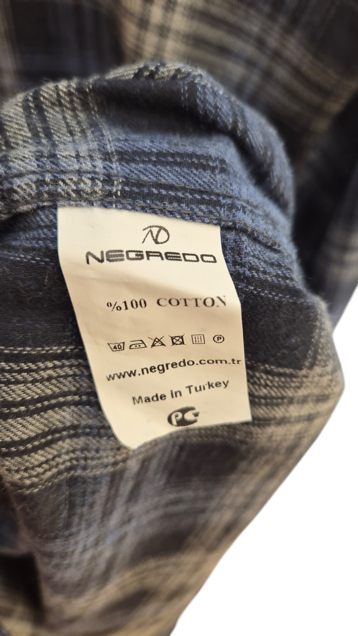 Mėlyni languoti marškiniai