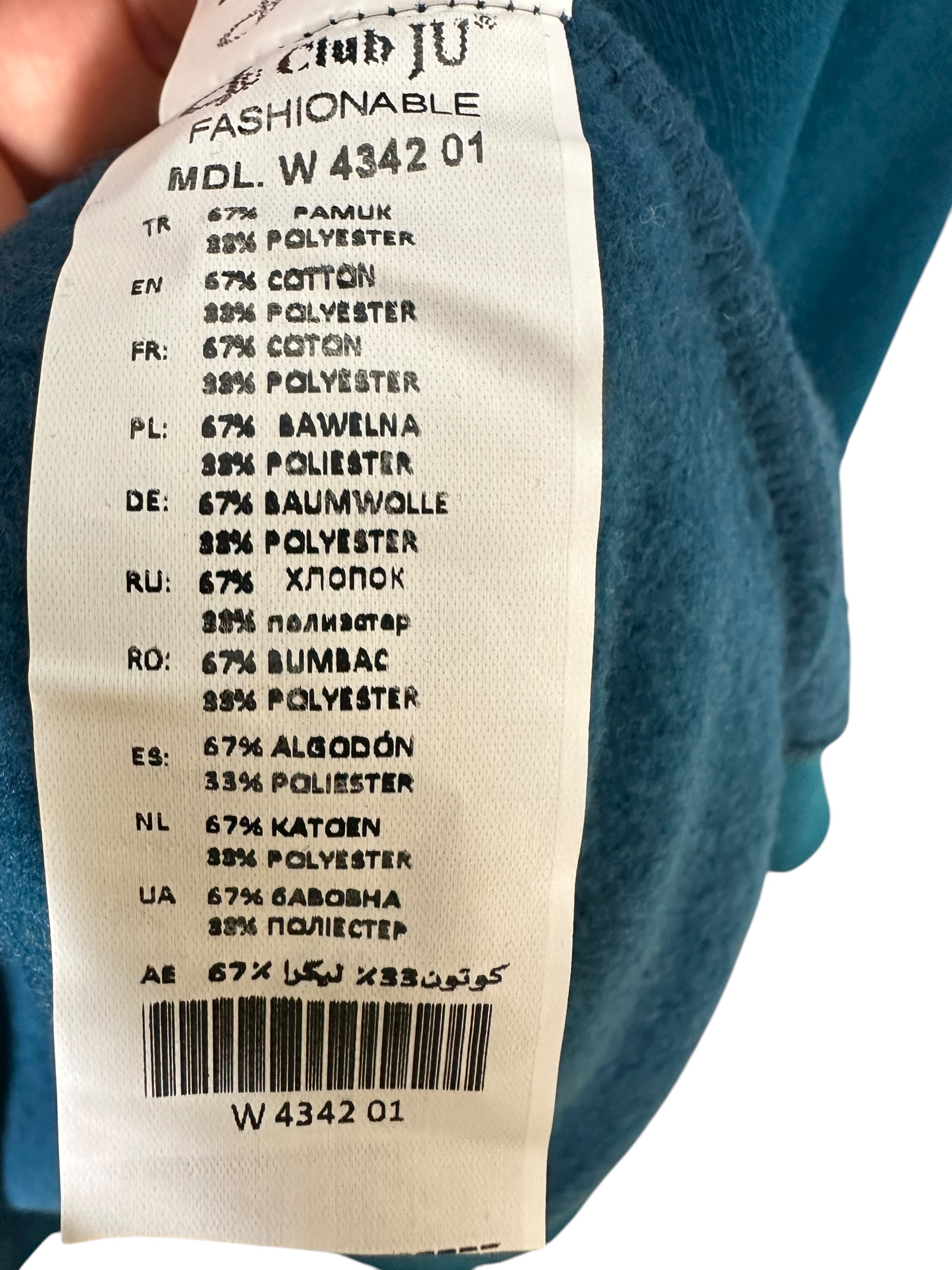 Vyriškas mėlynas džemperis su užtrauktuku