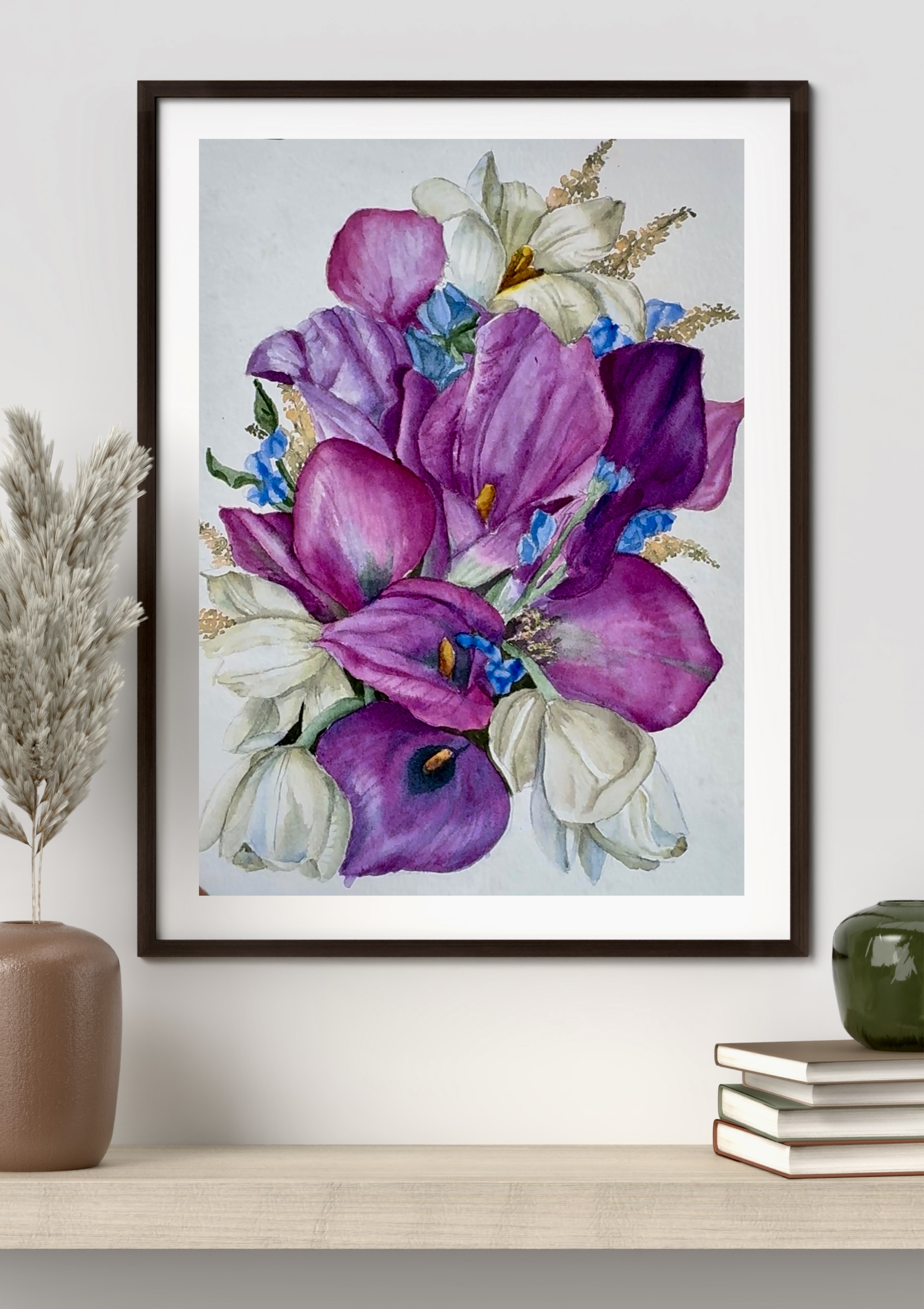 Bridal Bouquet Heirloom Watercolour Painting