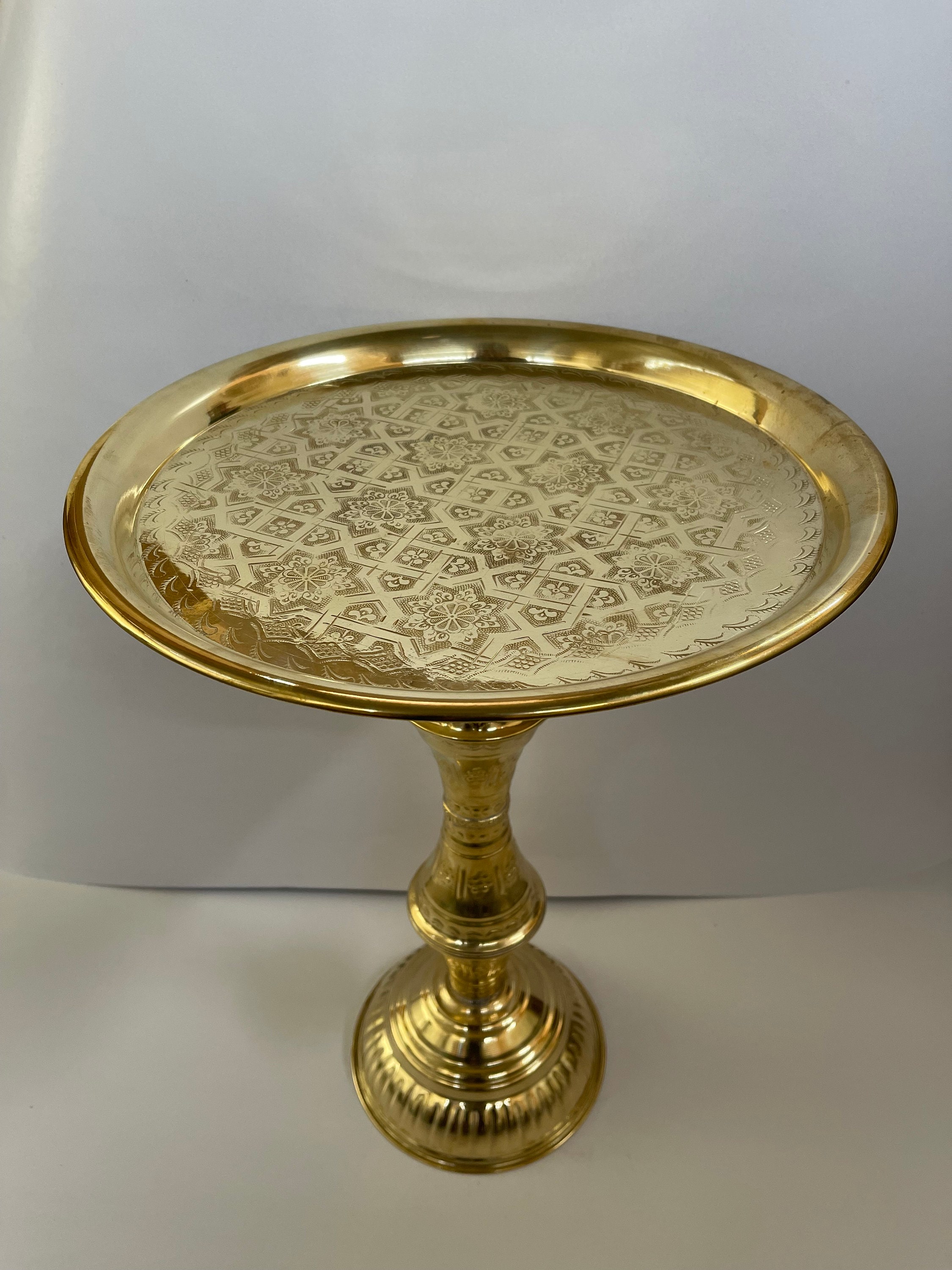 Artisanal Moroccan Vintage Brass Coffee Table