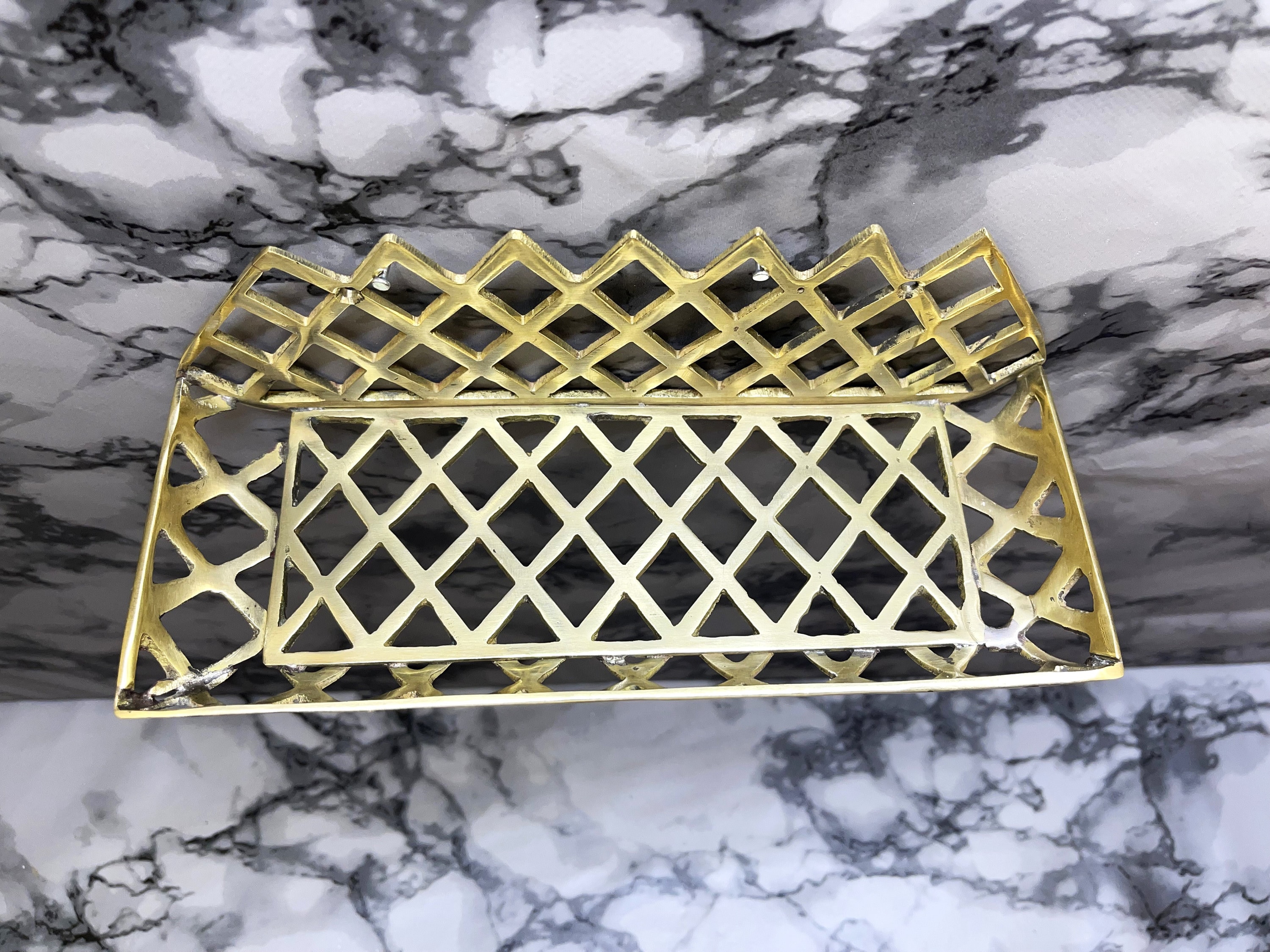 Handcrafted Solid Brass Shower Caddy: A Modern Bathroom Essential