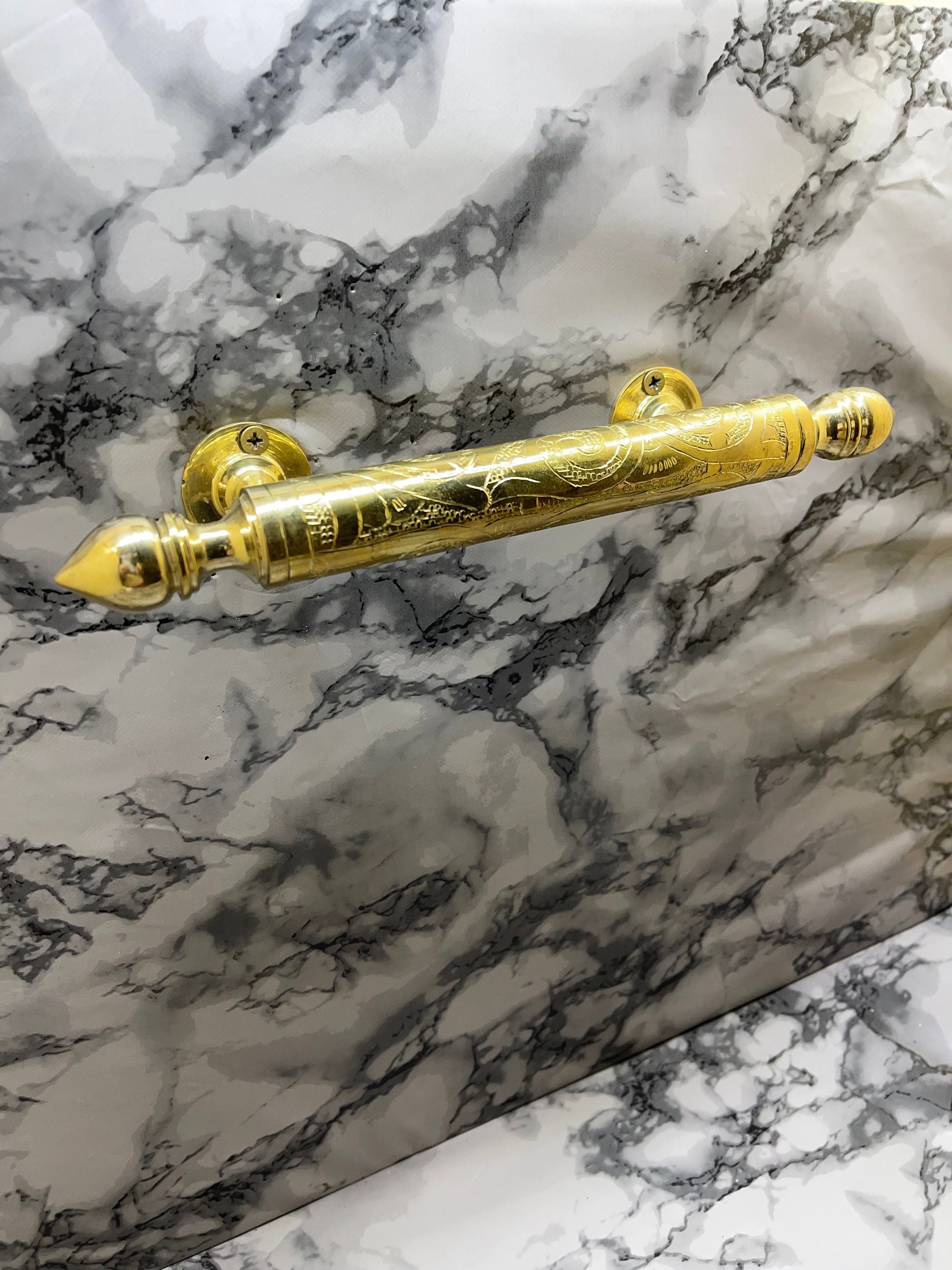 Handcrafted Brass Towel Bar - Stylish Bathroom Towel Holder with Unlacquered Finish-Space-Saving Towel Rack -Premium Brass Bathroom Hardware