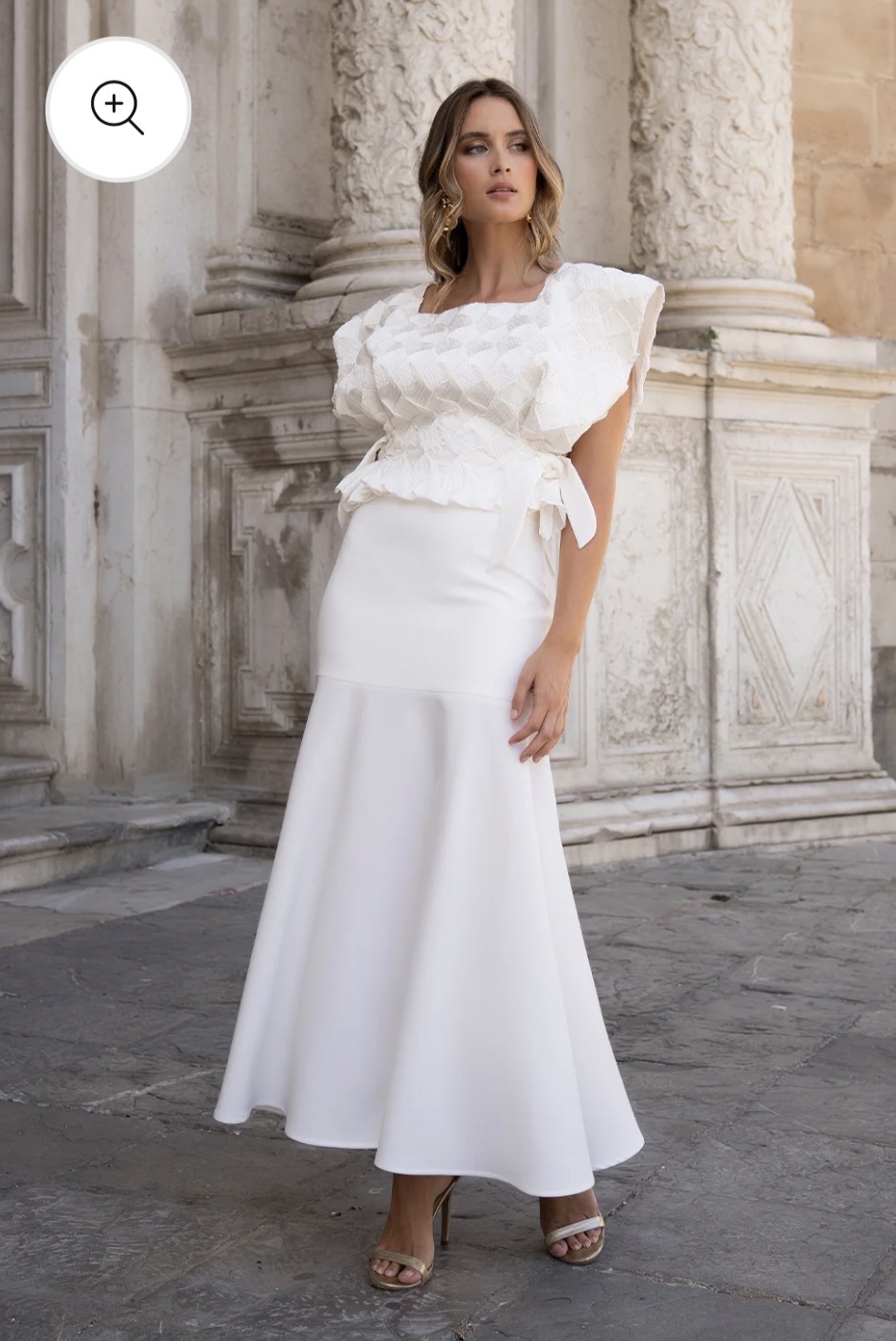 Vestido largo blanco elegante