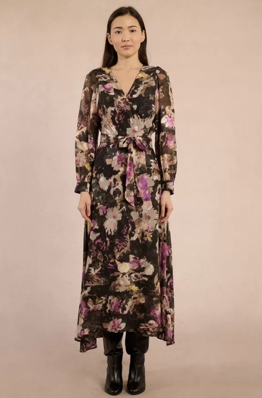 Vestido largo estampado floral