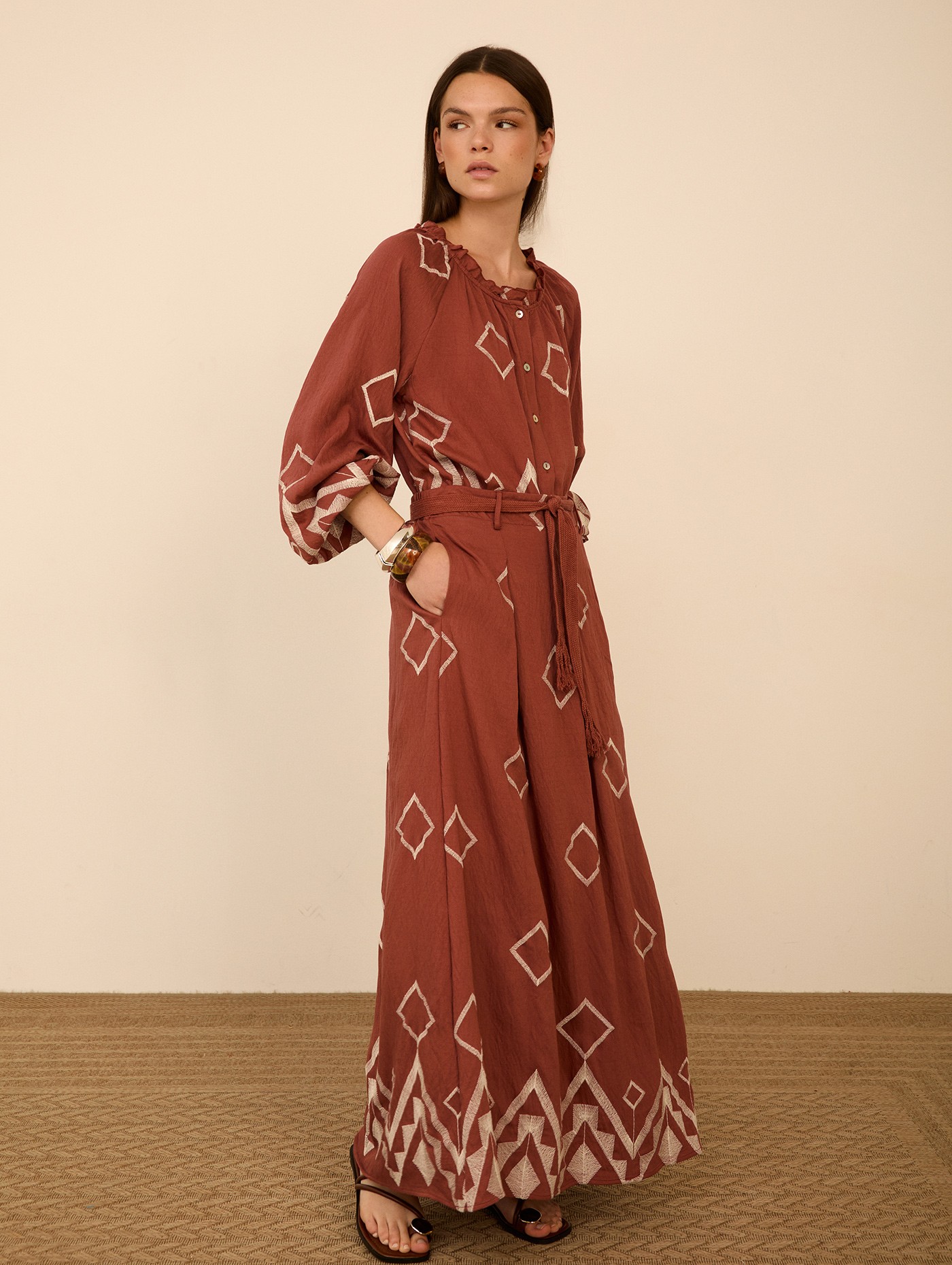 Conjunto bohemio burdeos