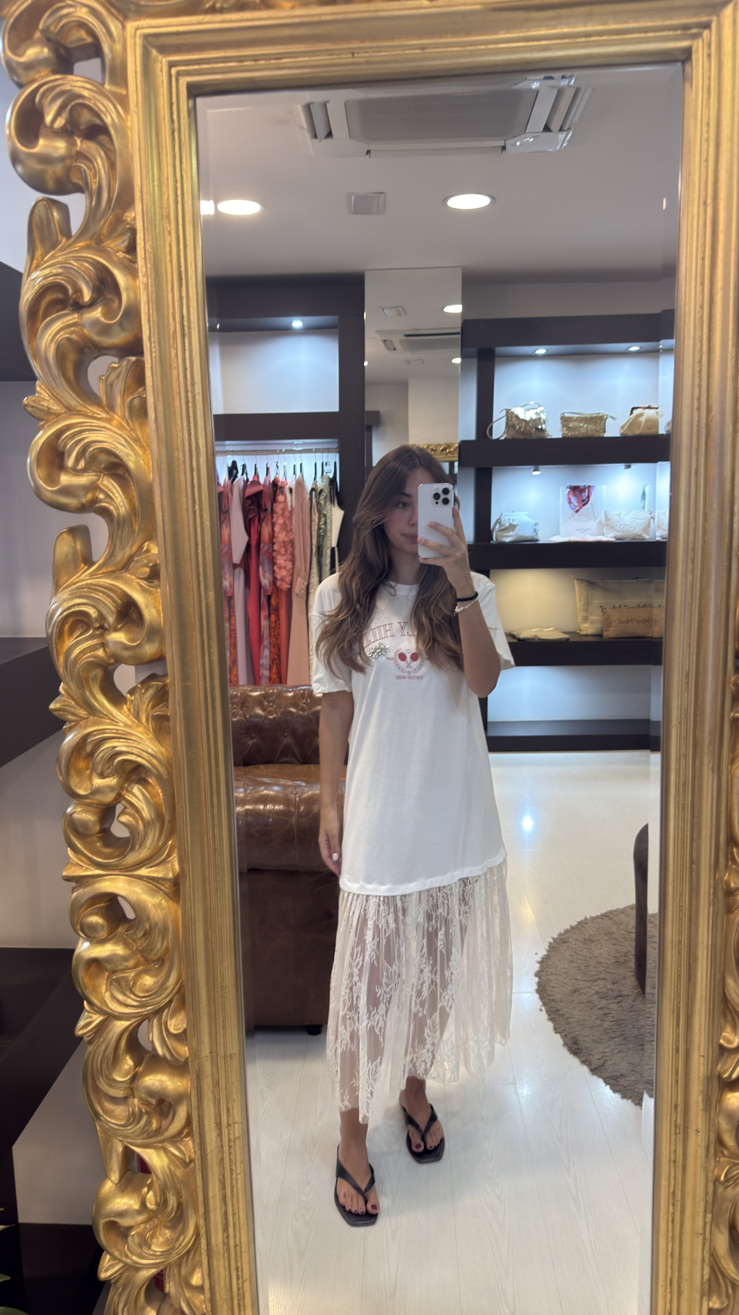 Vestido blanco con encaje