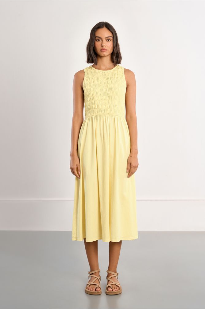 Vestido midi amarillo
