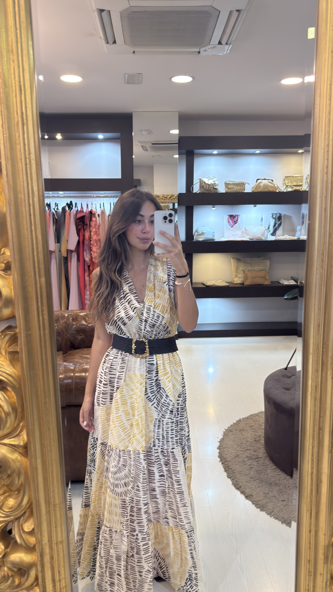 Vestido largo estampado