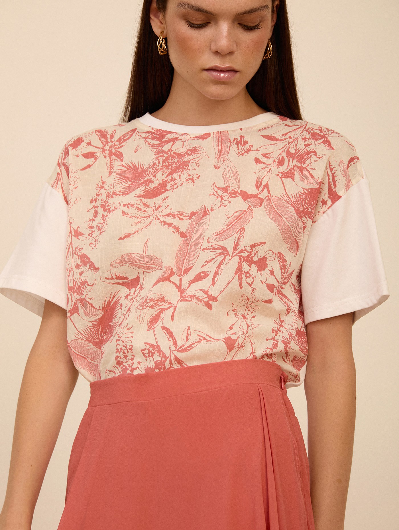 Camiseta estampada floral
