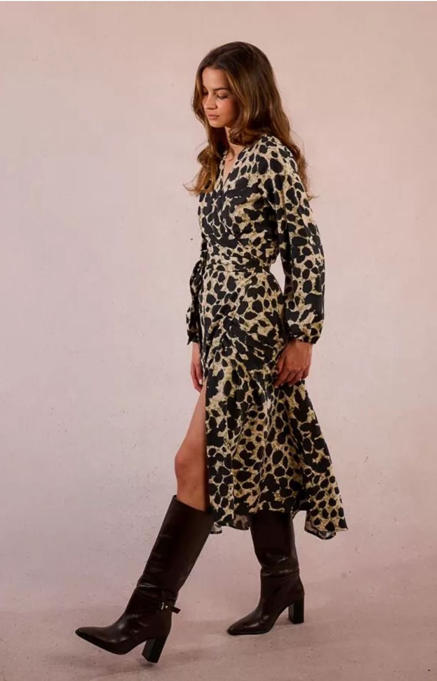 Vestido estampado animal print