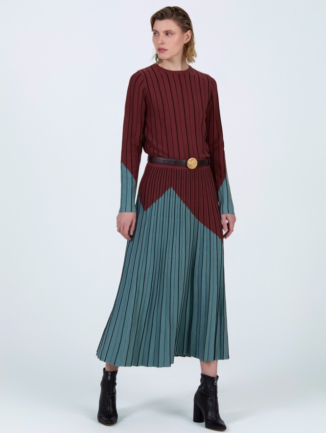 Conjunto midi de rayas