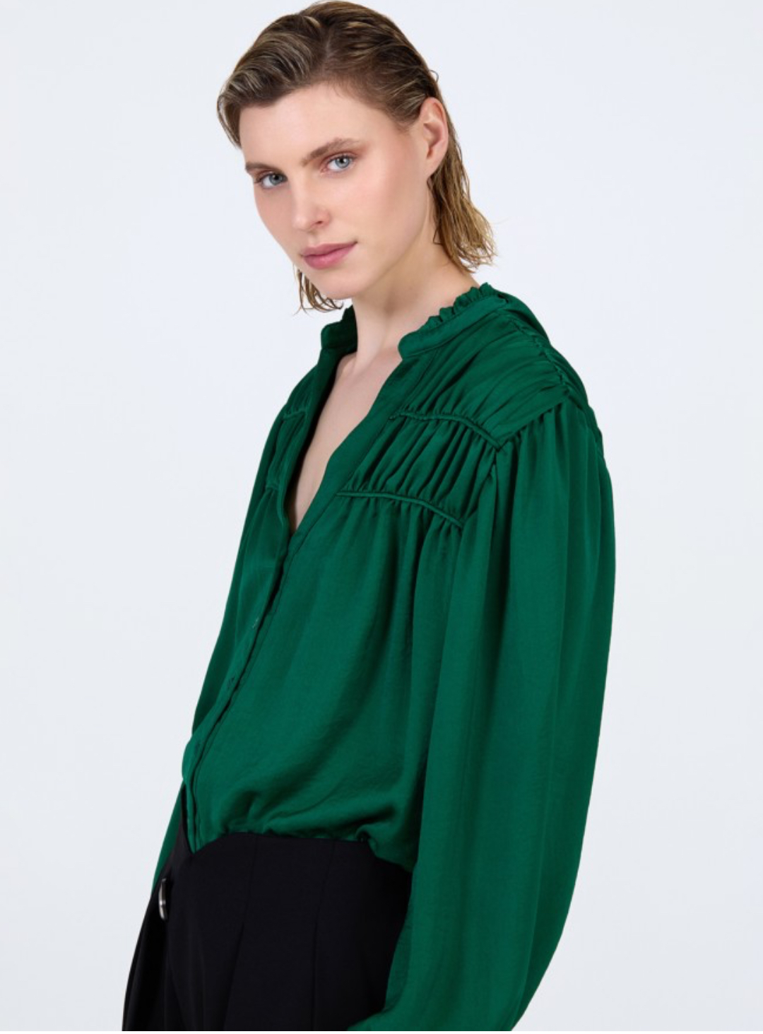 Blusa verde elegante