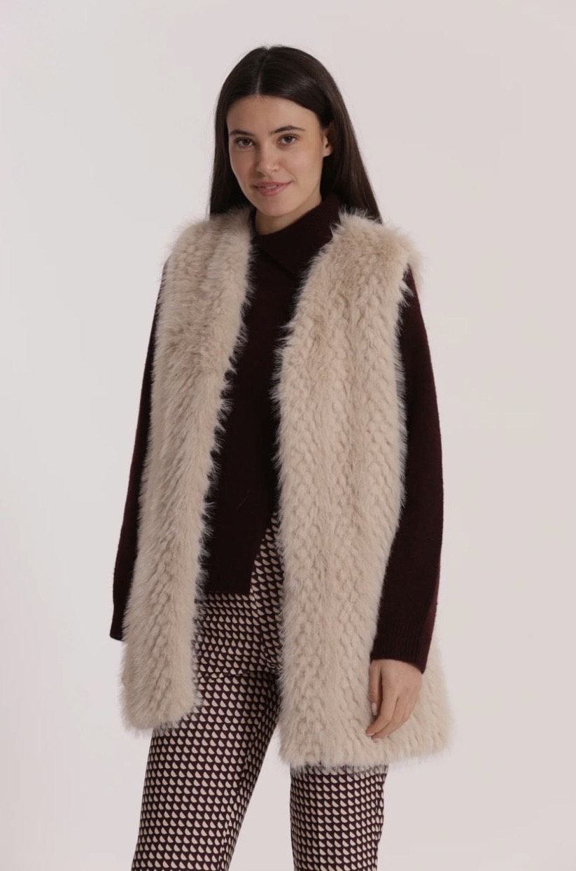 Chaleco de pelo sintético