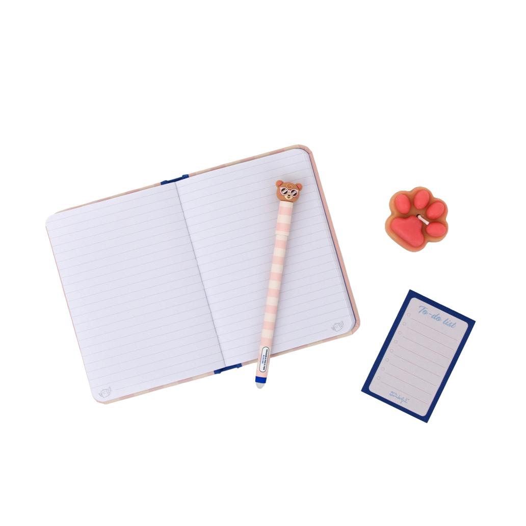 Conjunto com Caderno A6 + Vela + Bloco + Esferográfica Bo-bo - Poder-osa