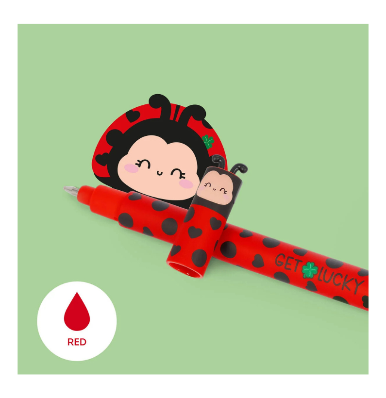 Legami Caneta Gel Apagável Joaninha “Get Lucky”