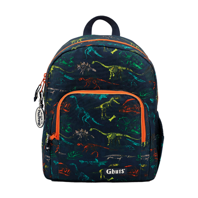 Mochila Prince Dino Crew + Estojo Triple + Lancheira Yummg