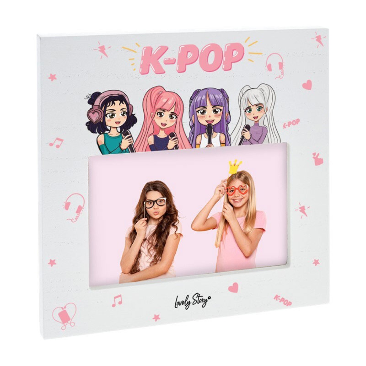 Moldura de madeira LOVELY STORY K-POP branco