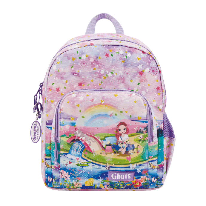 Mochila Prince Garden Girl + Estojo Triple + Lancheira Yummg