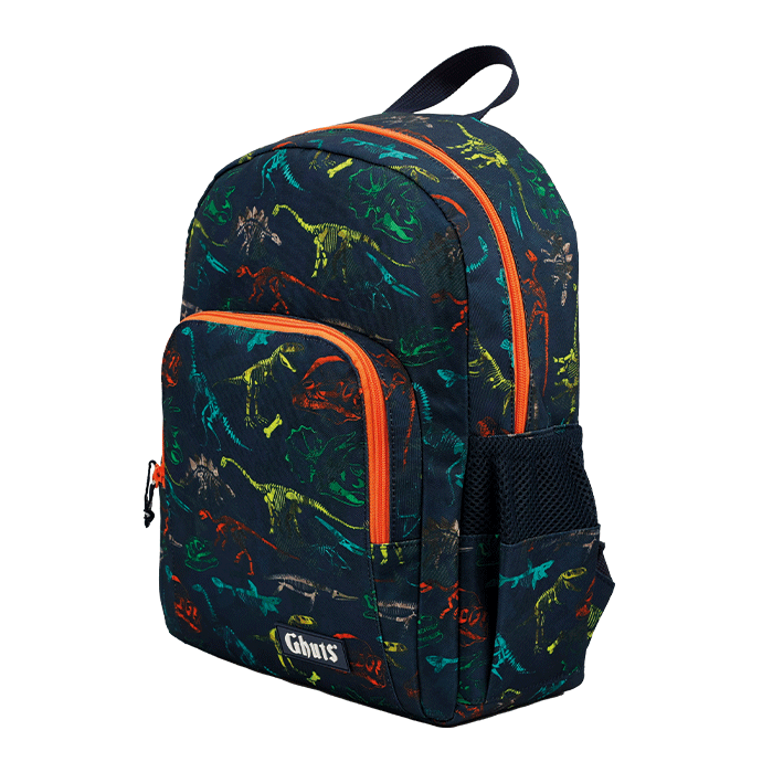 Mochila Prince Dino Crew + Estojo Triple + Lancheira Yummg