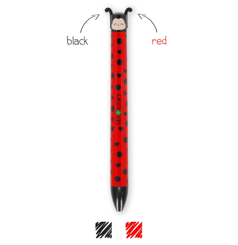 Legami Caneta Bicolor Joaninha Click&Clack