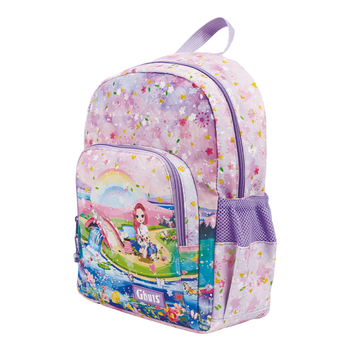 Mochila Prince Garden Girl + Estojo Triple + Lancheira Yummg