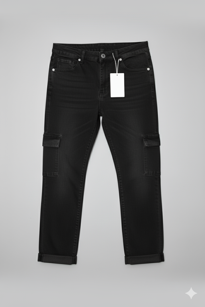 Jean cargo noir