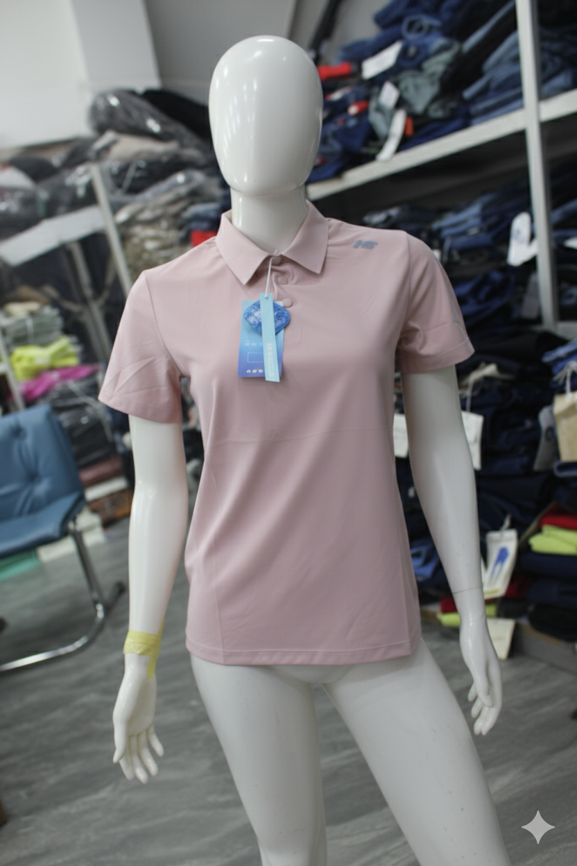 Polo rose pour femme
