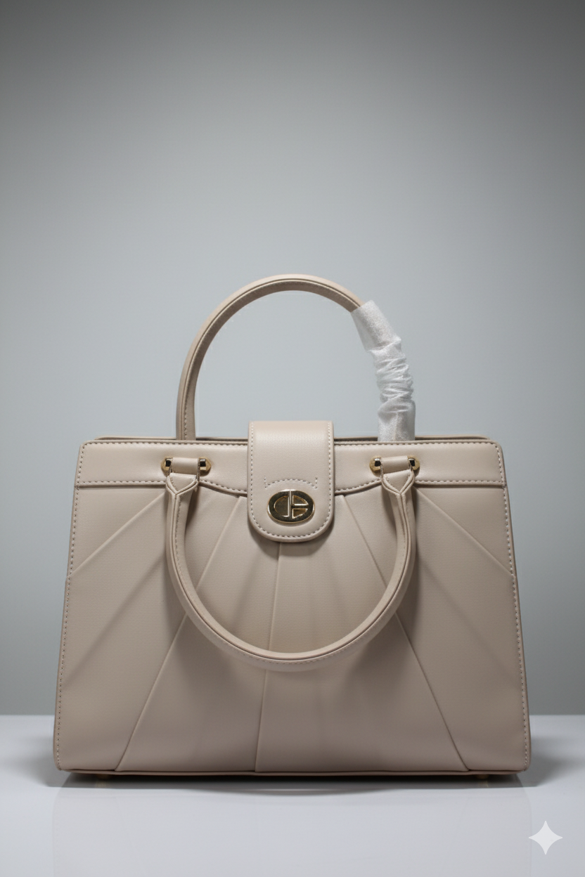 Sac à main élégant beige