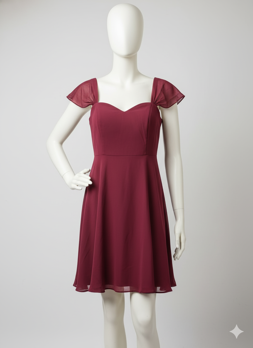 Robe bordeaux élégante