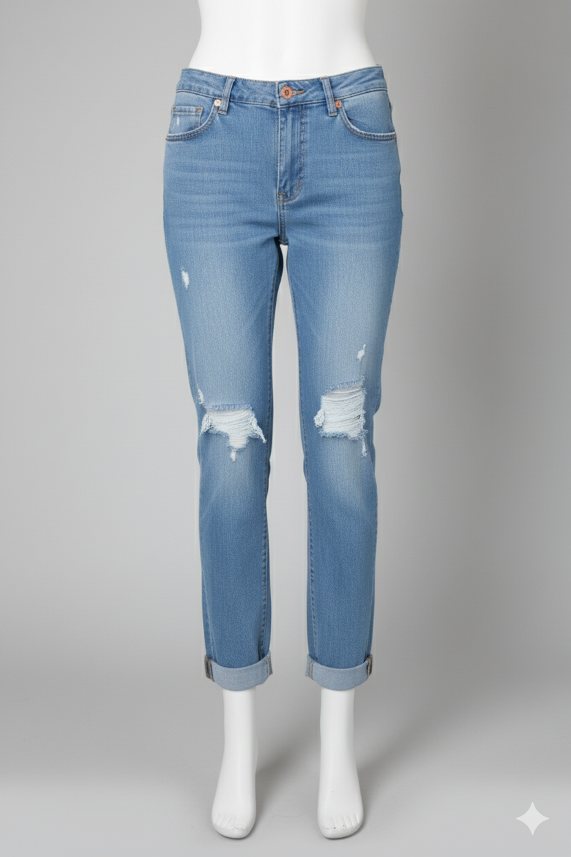 Jean blessé pour femme