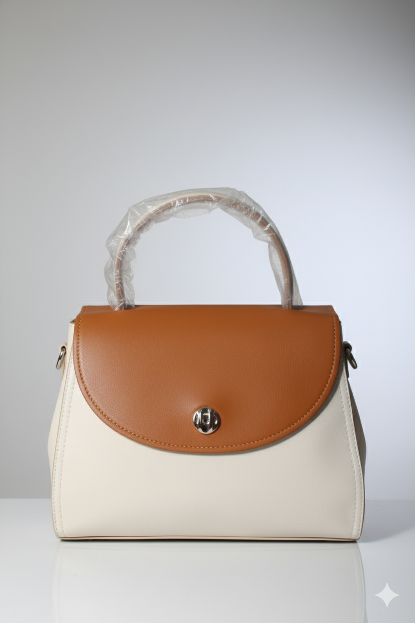 Sac à main bicolore