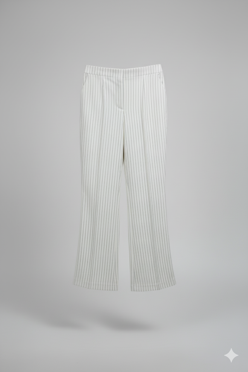 Pantalon rayé blanc