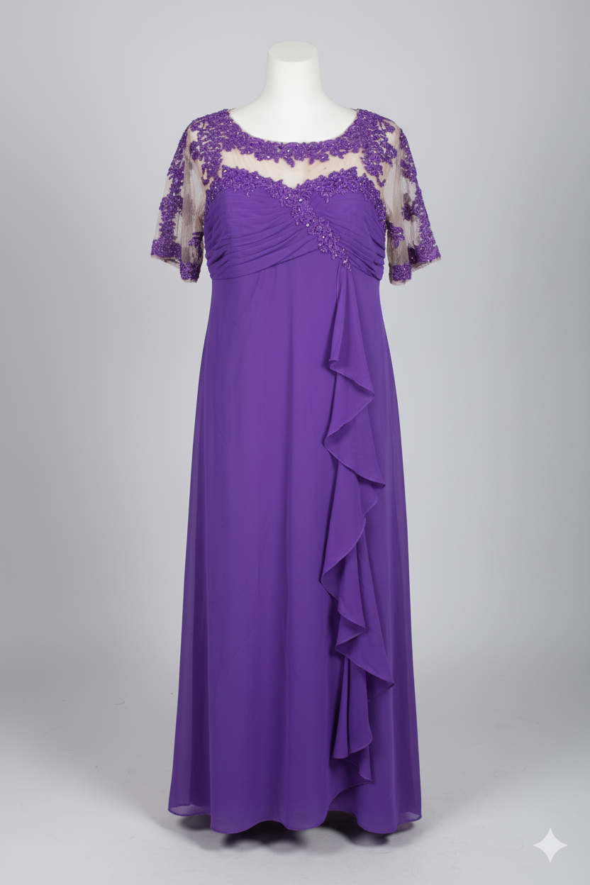 Robe de soirée longue violette