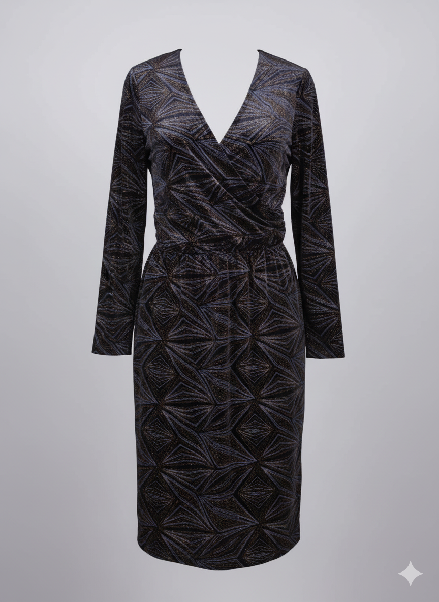 Robe élégante à motif géométrique