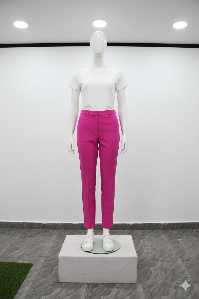 Pantalon rose vif pour femme