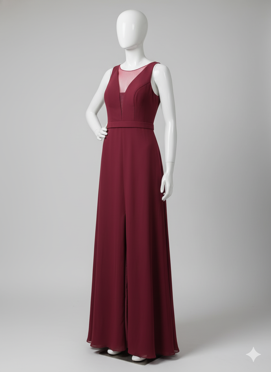 Combinaison élégante bordeaux