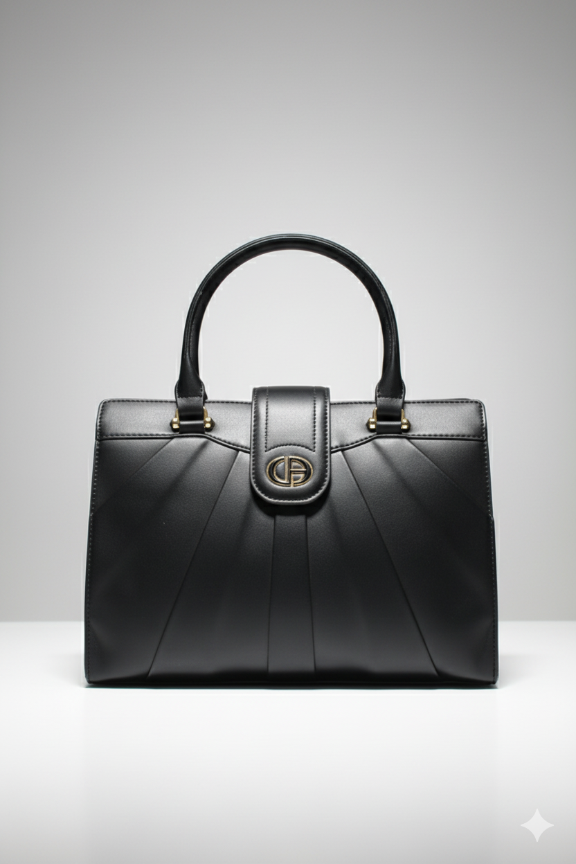 Sac à main en cuir noir