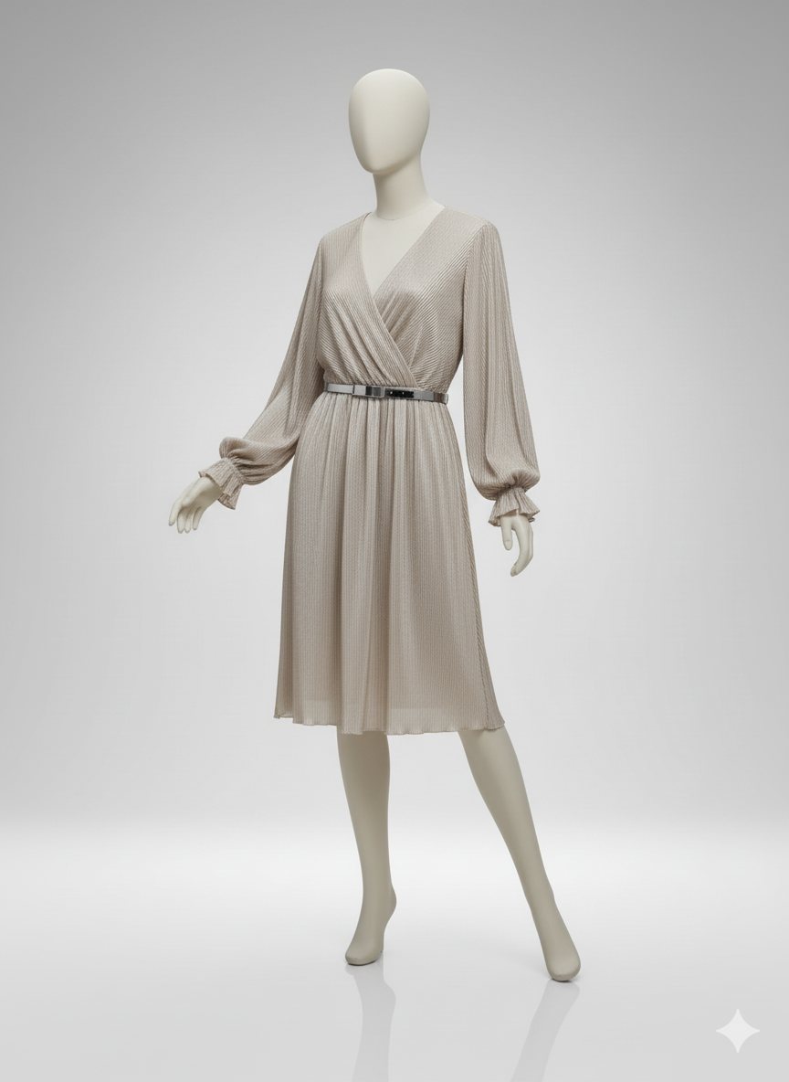 Robe élégante beige