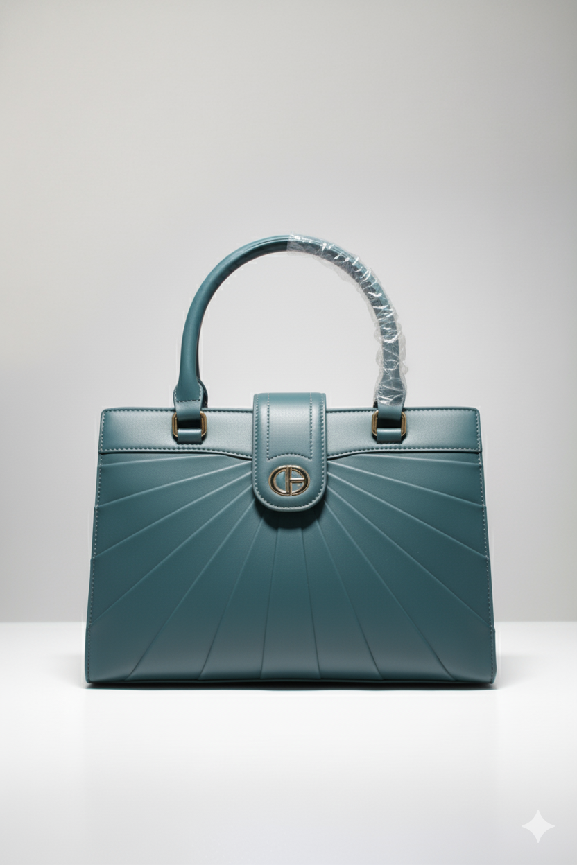 Sac à main en cuir bleu