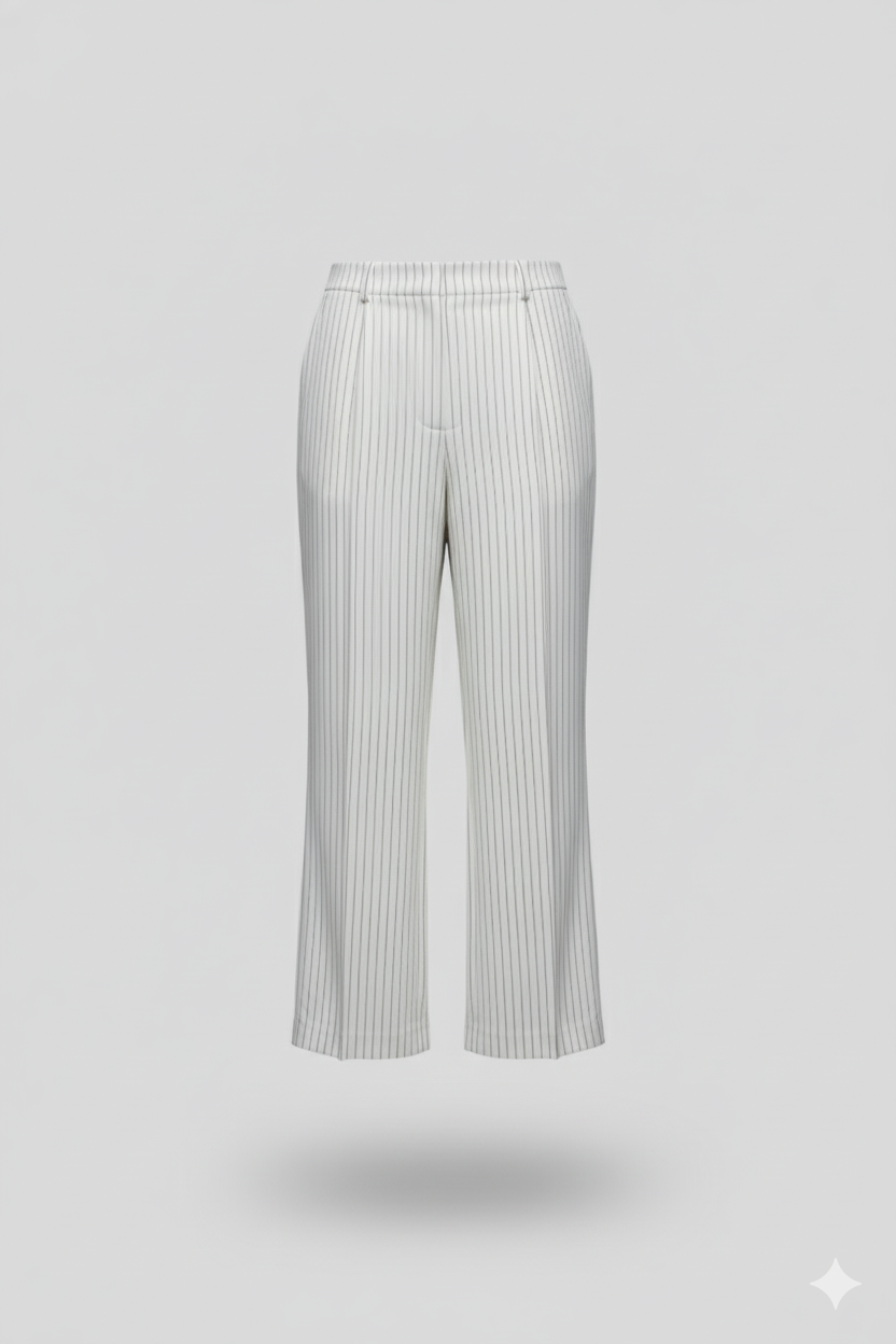 Pantalon à rayures blanches
