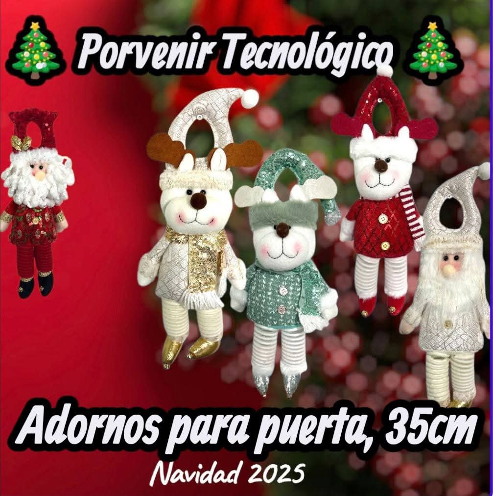 Adornos para puerta navideños