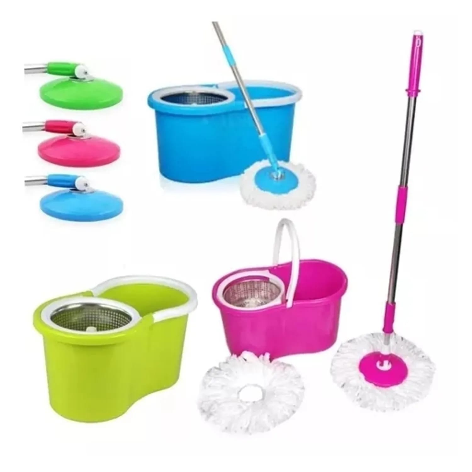 Trapeador giratorio con balde