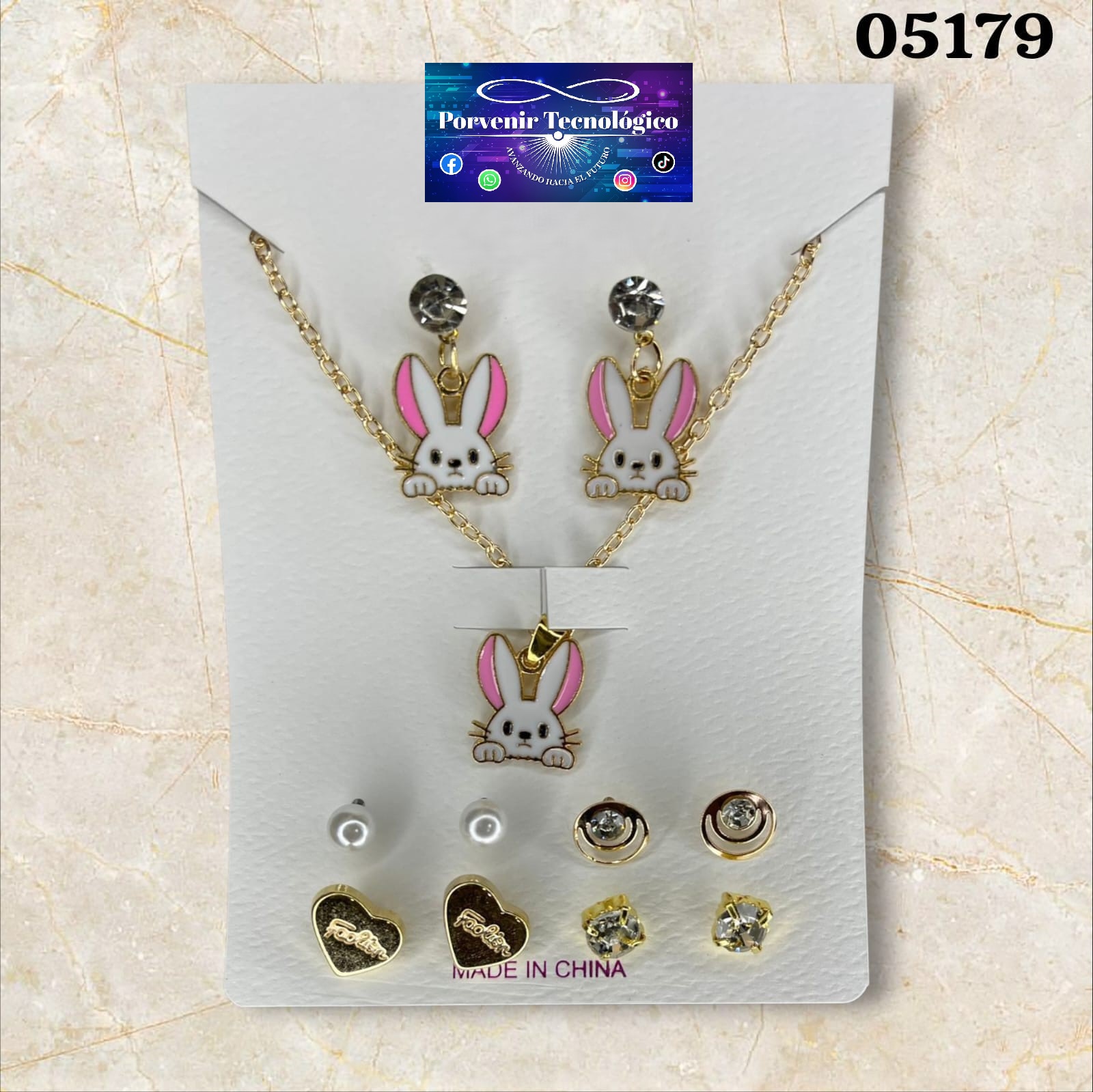 Juego de joyería de conejito - 05179