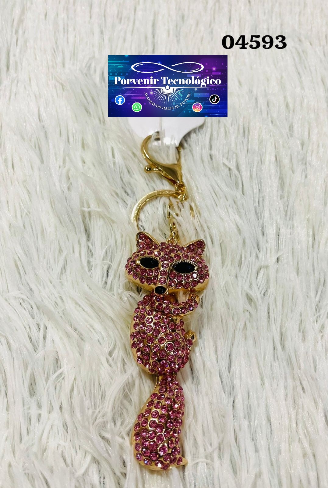 Llavero de zorro elegante - 04593