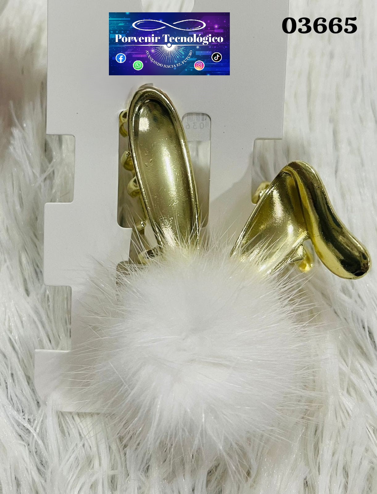 Broche de conejo dorado - 03665