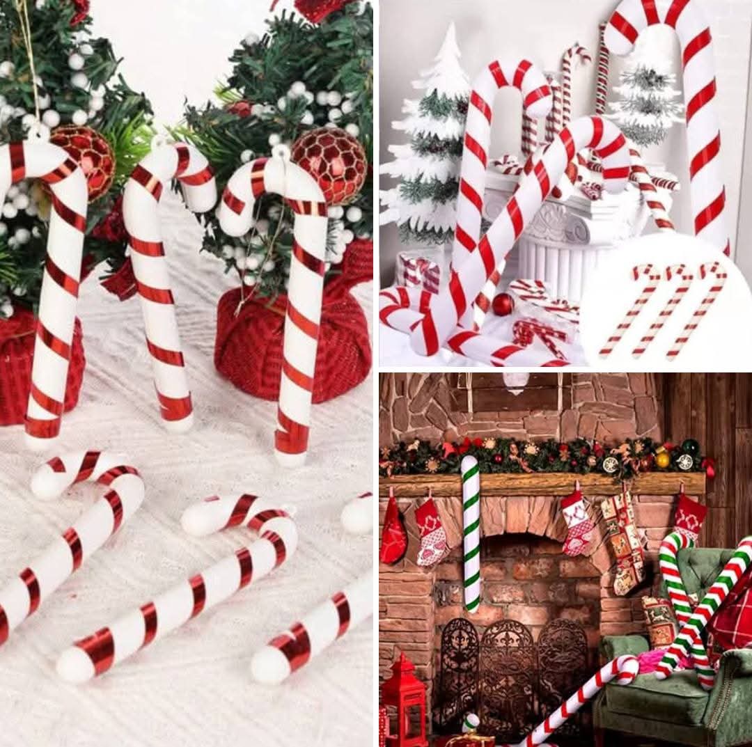 Bastones de caramelo navideños 45cm