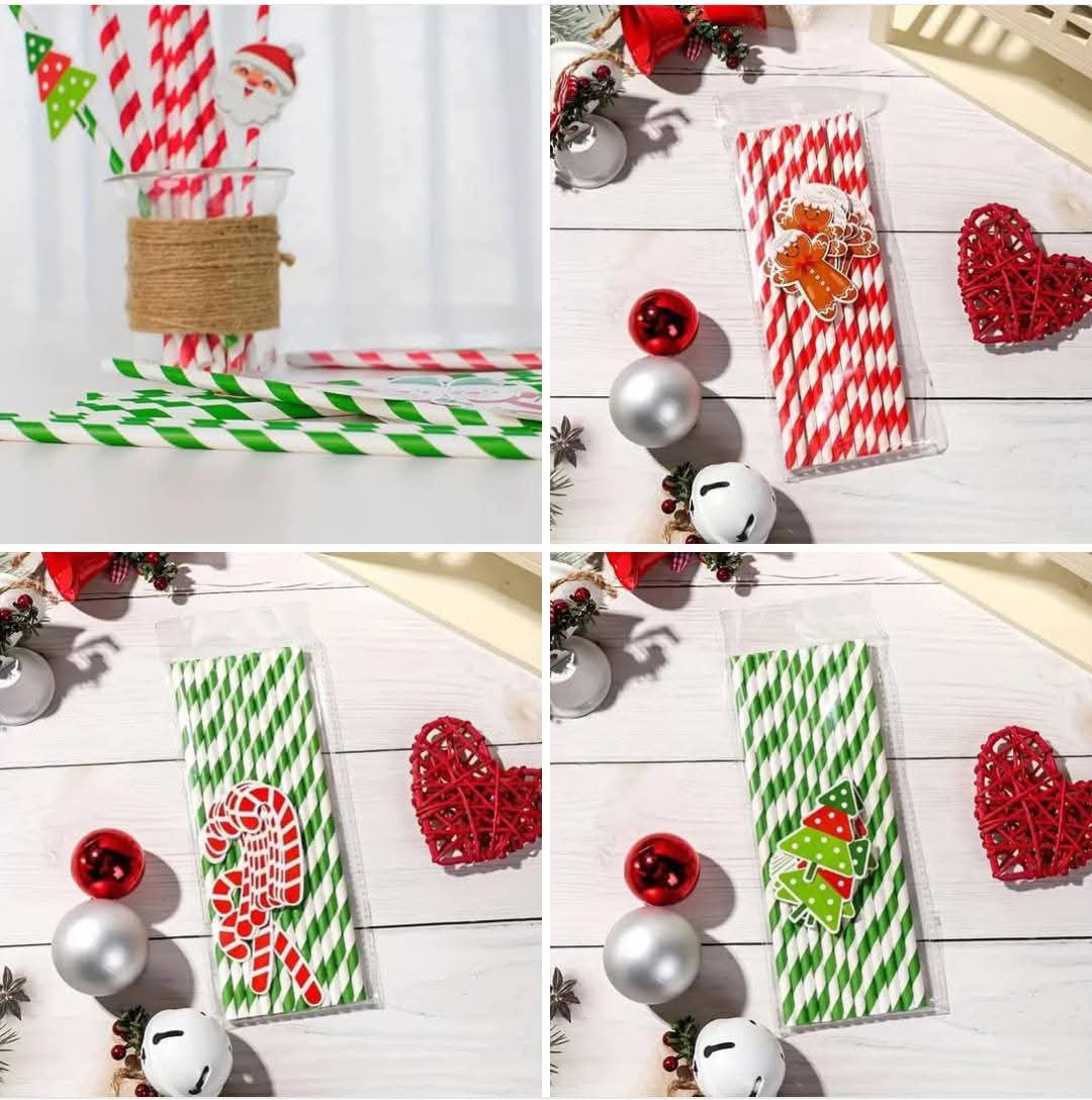 Bombillas de papel navideñas